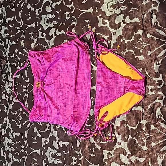 Womens sz large Gossip two piece swimsuit. Purple and orange - Picture 5 of 10